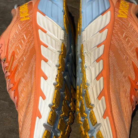 HOKA One One Gaviota 4 Women’s 12B Coral Orange Running Shoes Gorpcore Comfort - Picture 8 of 15